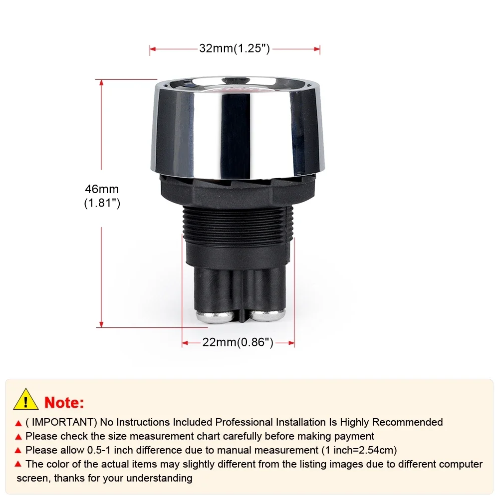 Car Start Button Car Start Stop Button 12V/24V 50A Car Engine Start Push Button Keyless Start Button Ignition Starter Car Engine Auto Accessories