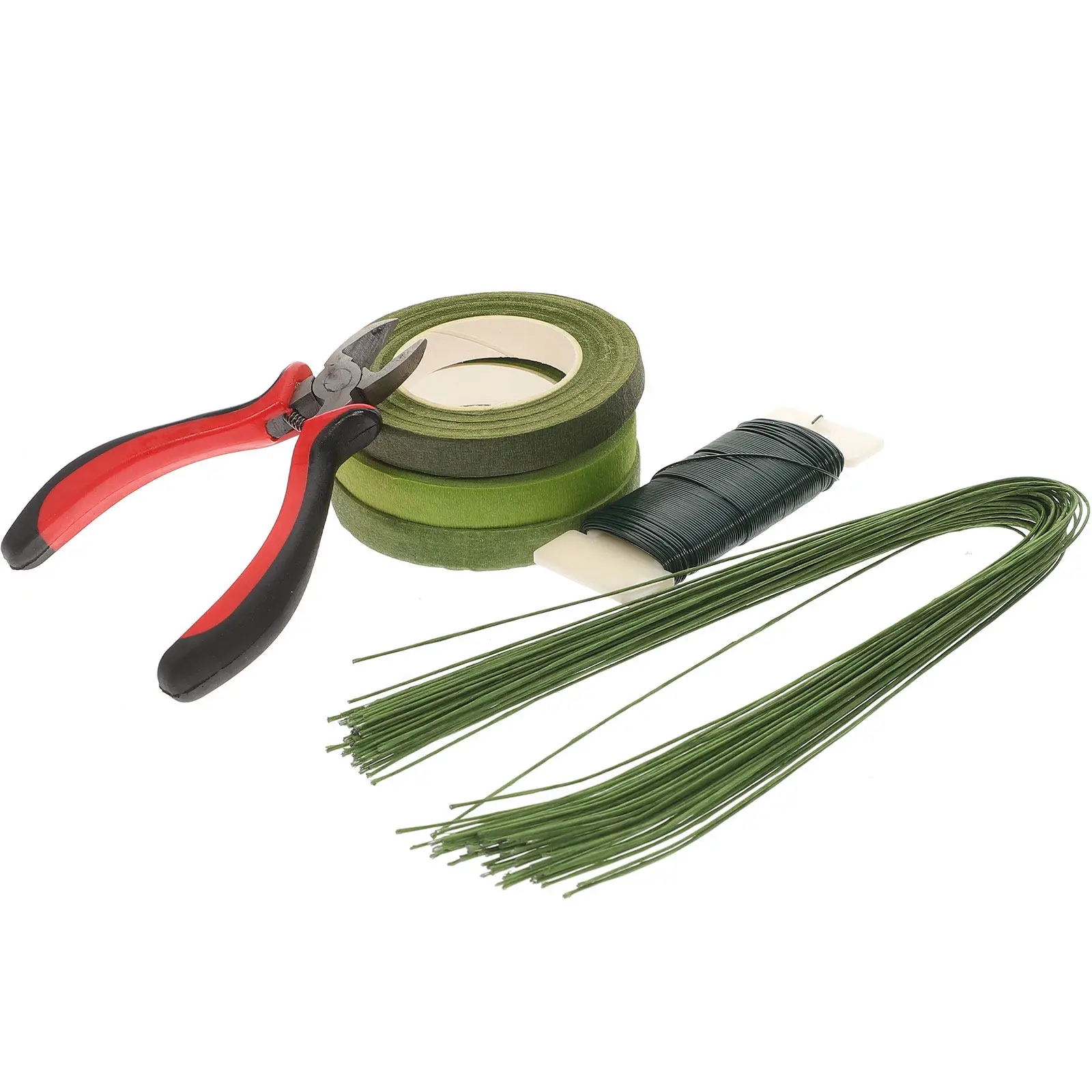 1세트 1세트 꽃꽂이 키트 6가지 색상 신축성 있는 꽃 테이프 꽃다발 줄기 포장..