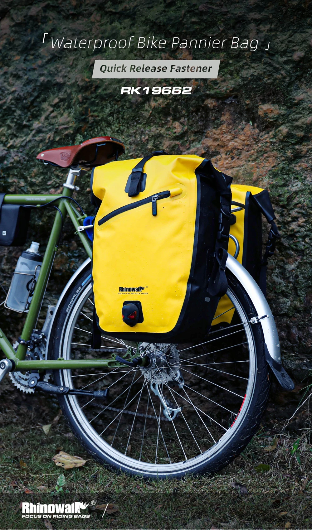 Description Picture 4 of itemRhinowalk Waterproof Bike Bag 20L/27L Travel Cycling Bag Basket Bicycle Rear Rack Tail Seat Trunk Bags bicycle bags & panniers