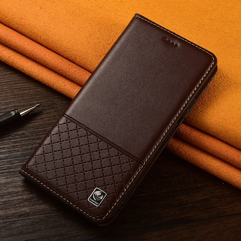 Napa Below Grid Genuine Leather Flip Case - Premium Smartphone Cover