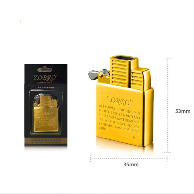ZORRO dual fire torch insert lighter gas jet windproof flint gasoline oil inflatable butane kerosene liner DIY tool