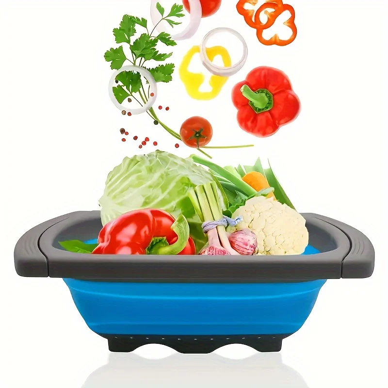 New Colander collapsible Colander Strainer Over The Sink Vegetable/Fruit Colanders Strainers With Extendable Handles for Kitchen