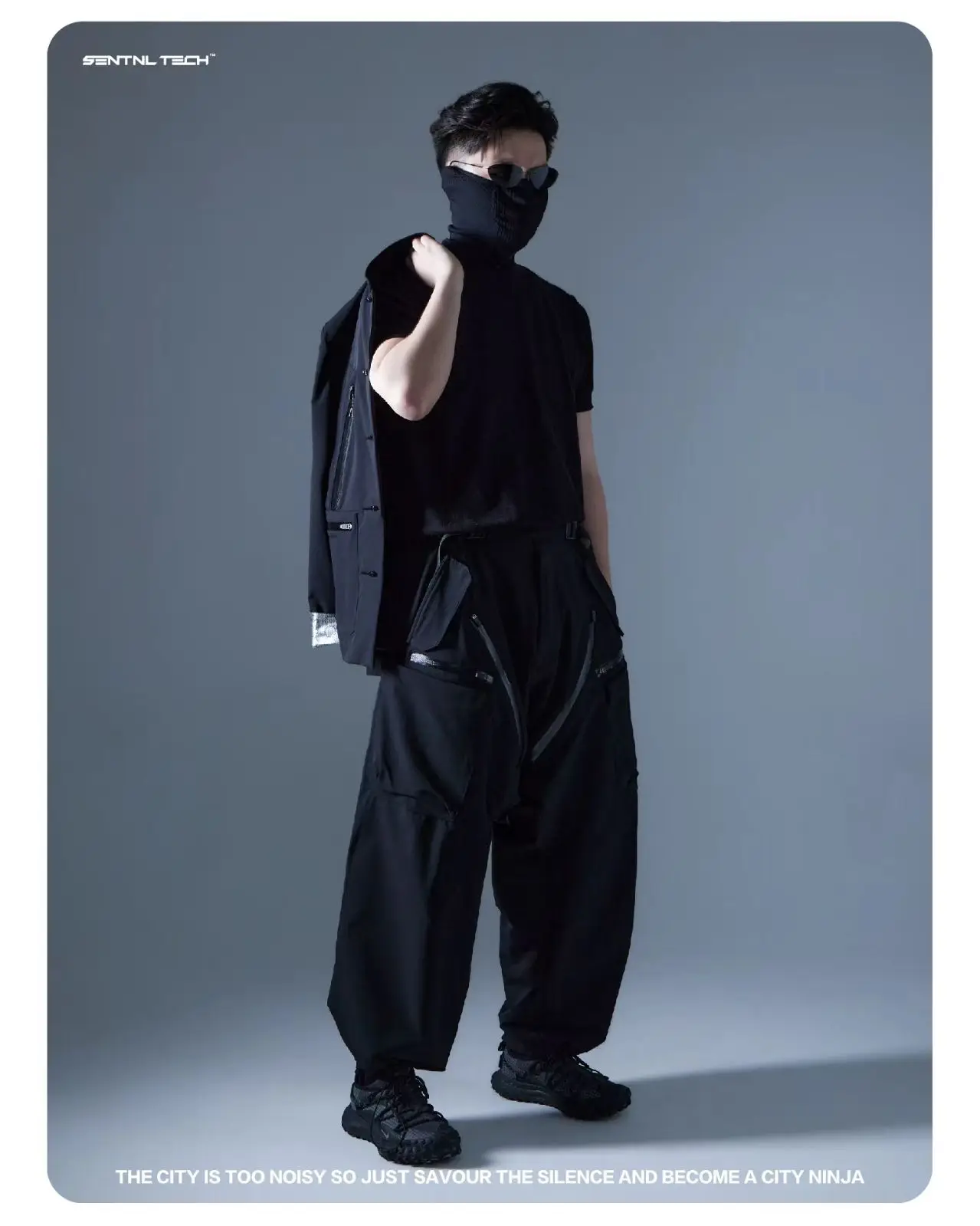 Silenstorm 25 aw Functional windbag low-waisted relaxed cargo wide-leg pants loose-fit multipocket leg op adjustment techwear