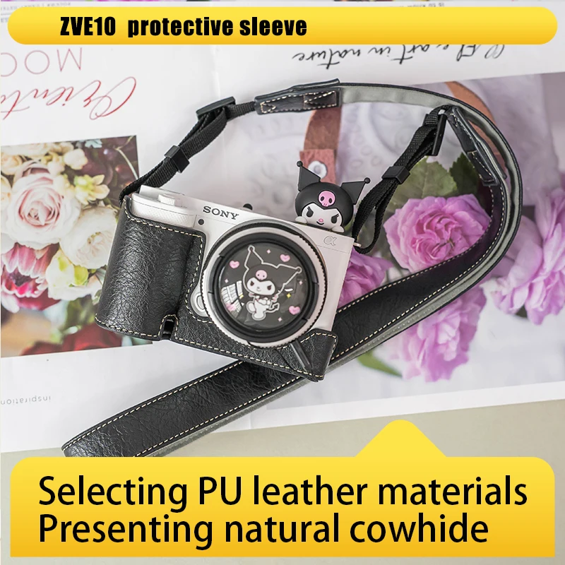 

FOR Sony Zve10 Protective Case Zv1 Camera Pu Leather Case with Tripod Design Zve1 Second Generation Camera Bag