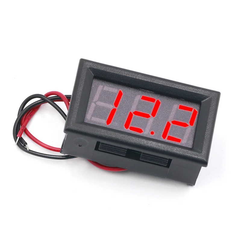 black tape measure 0.56 Inch Mini Red Green Blue LED Display Panel Voltage Meter Voltmeter Home Use Voltage 3 Three Digital DC 4.5V 30V 2 / 3 Wires clothing measuring tape Measurement & Analysis Tools