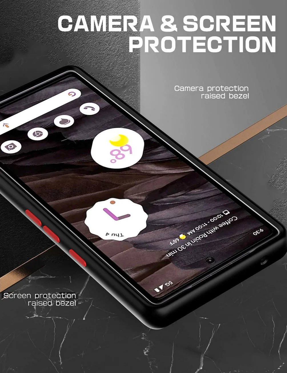 Rotatable bracket stand phone case for 8 7 Pro 7A Pixel7 Pixel 6 pro Finger Ring Holder Hard back cover_voghion.com