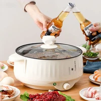 Multi Cooker Multifunctional Electric Pan Non-stick Cookware Rice Cooker Multi Ramen Soup Hotpot for Dormitory Kitchen 220V EU 2