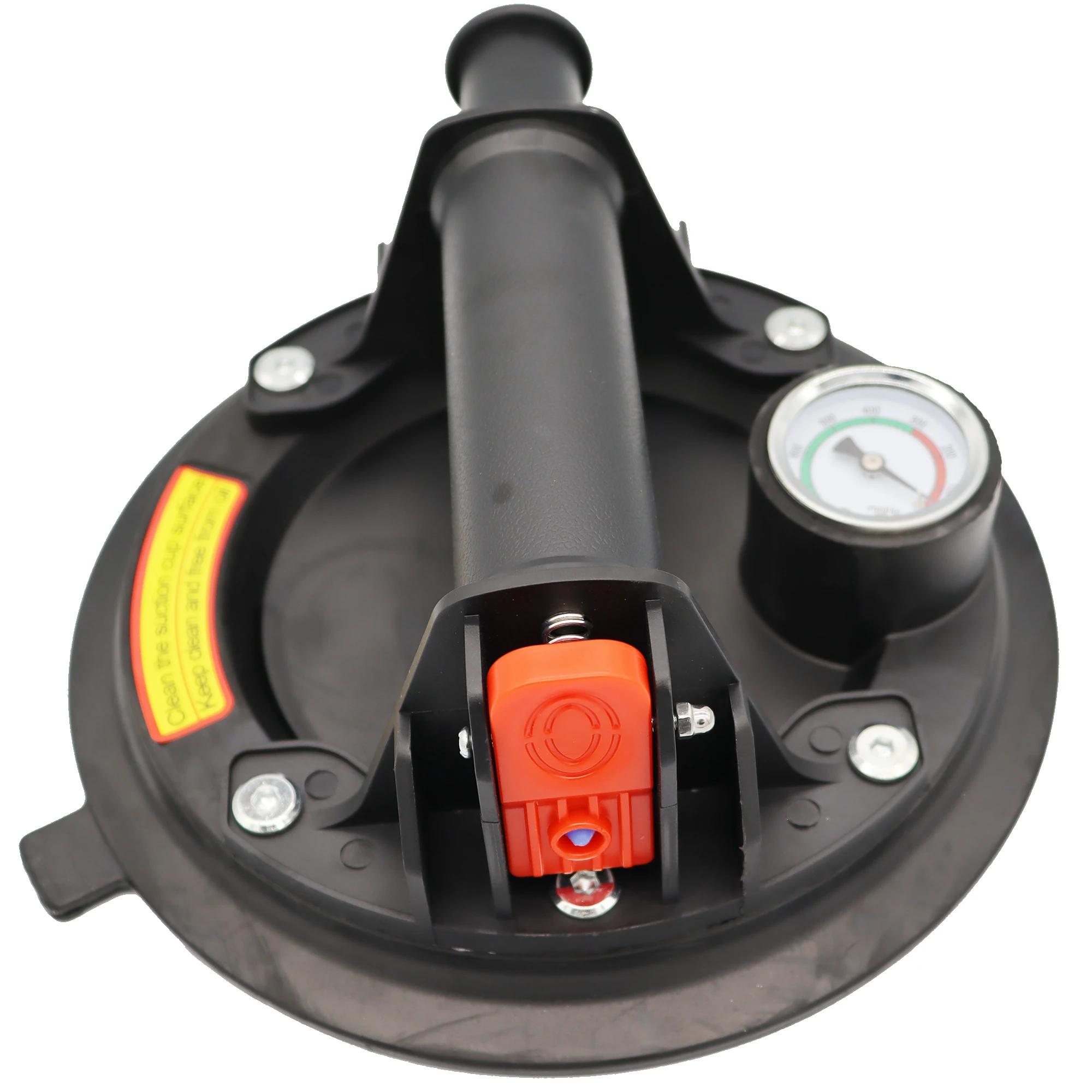 Vacuum Suction Cup Vacuum Sucker 8 Inch 250kg Vacuum Suction Cup with Pressure Gauge Plastic Handle Heavy Duty Lifter for Granite Tile Glass Manual Lifting