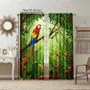 2pc, Window Curtains Parrot theme Versatile 100% Polyester,Without Electricity Birthday Party for Holiday Portraits and bedroom 3