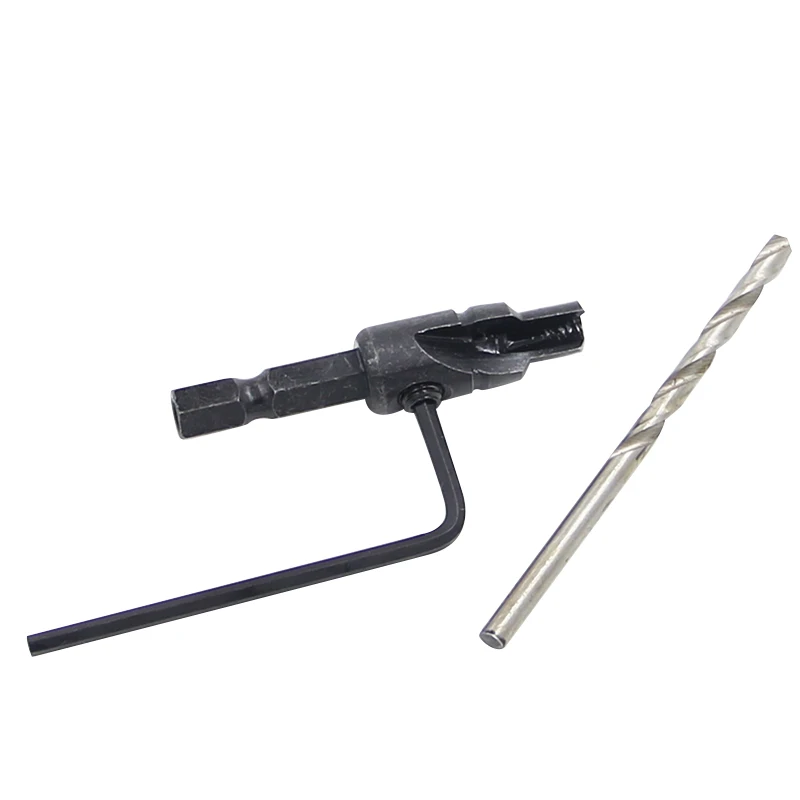 5pc Hexagon screw carpenter's hole opener countersink drill taper drill drilling reaming hardware tool set image 7