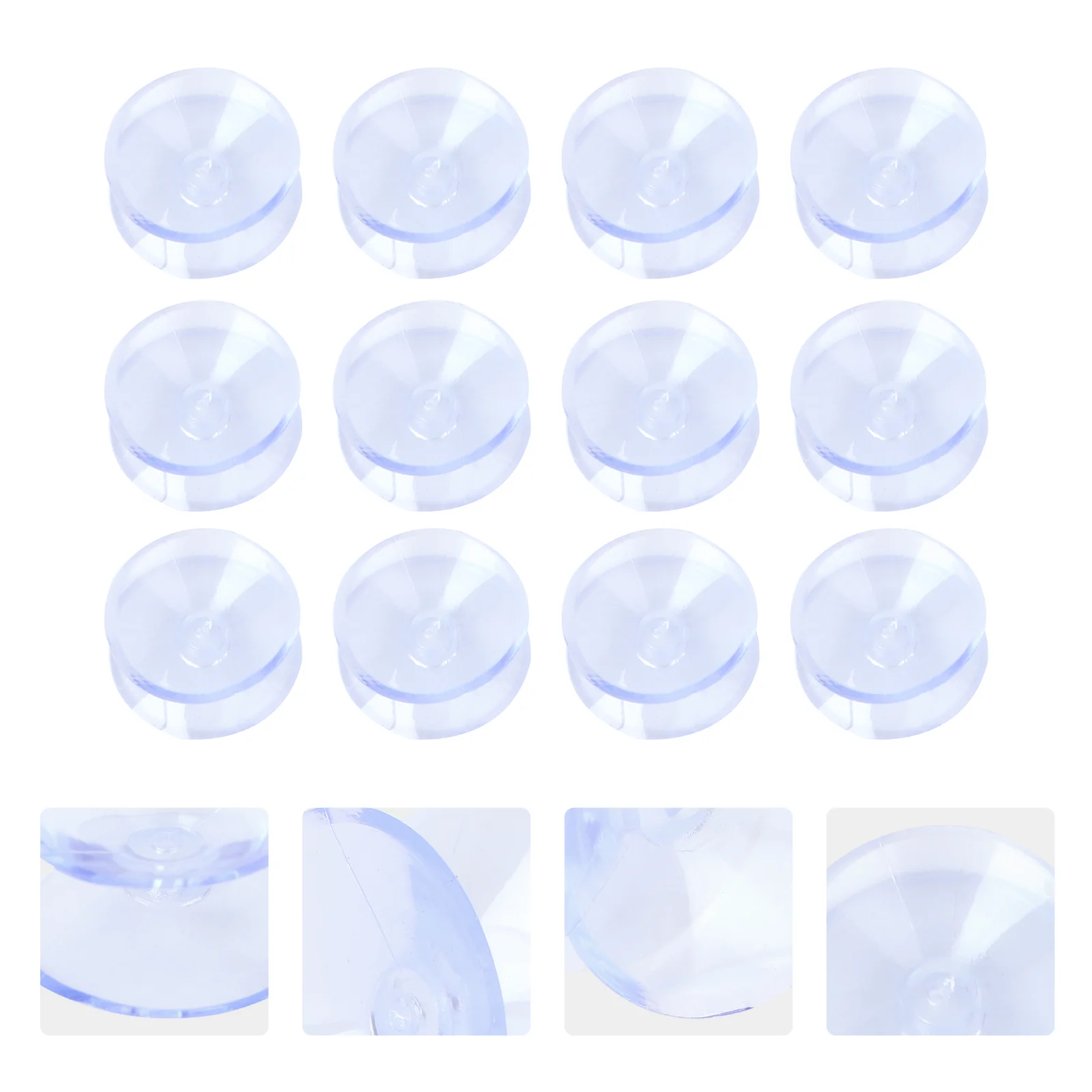 

12pcs Double Sided Suction Cups Desk Table Clear Suction Cup Sucker Pads for Glass Ceramic Tile Wall 10x20mm
