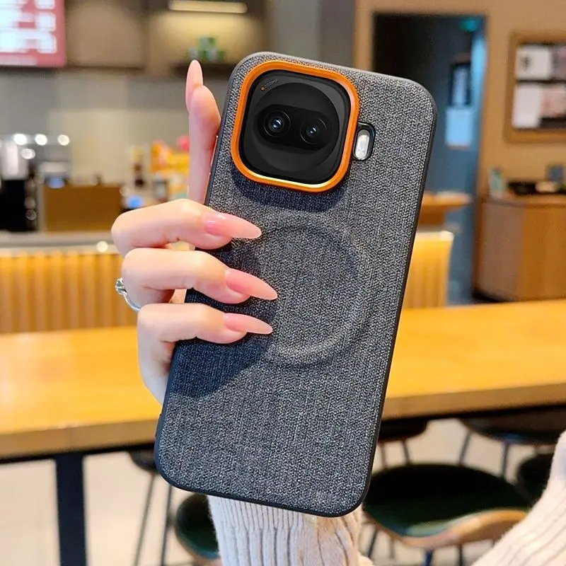 Luxury Magnetic Stand Leather Cover with Lens Protection & Anti-Slip Design, Shockproof Case
