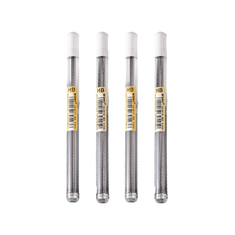 M&G 5pcs HB 0.5mm/0.7mm 기계식 연필심 자동 연필심 코어 드로잉 스케치 도구 문구 학교 및 사무용품