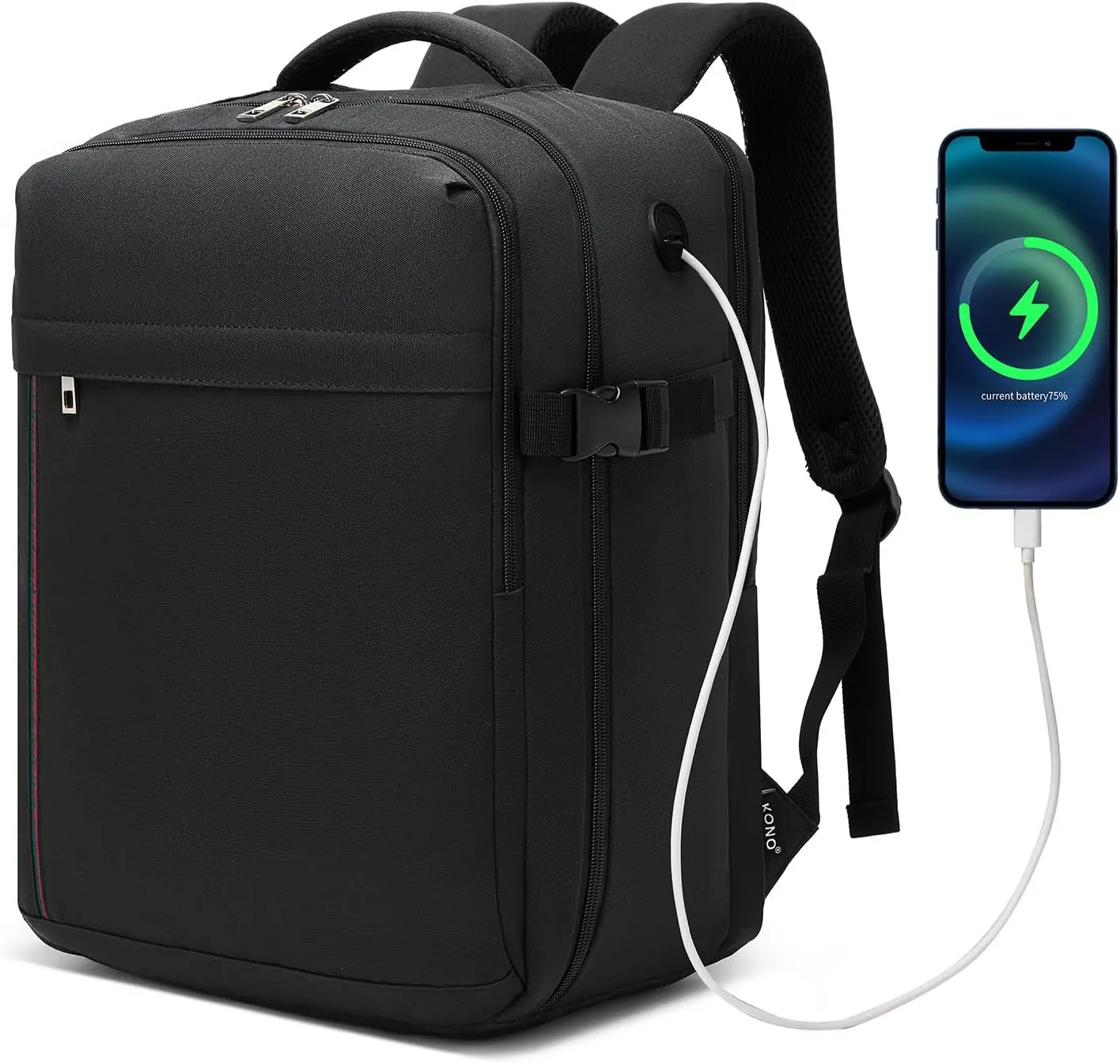 KONO Ryanair-kompatibler Handgepäck Rucksack 40×30×20cm, wasserdicht, leicht mit 15,6 Zoll Laptopfach für Herren & Damen - AliExpress 1524