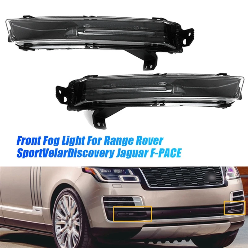 

1Pair Front Bumper Fog Light LR082056 LR082053 For Land Rover Sport Discovery 5 Velar 2017-2023 Fog Lamp Assembly Parts