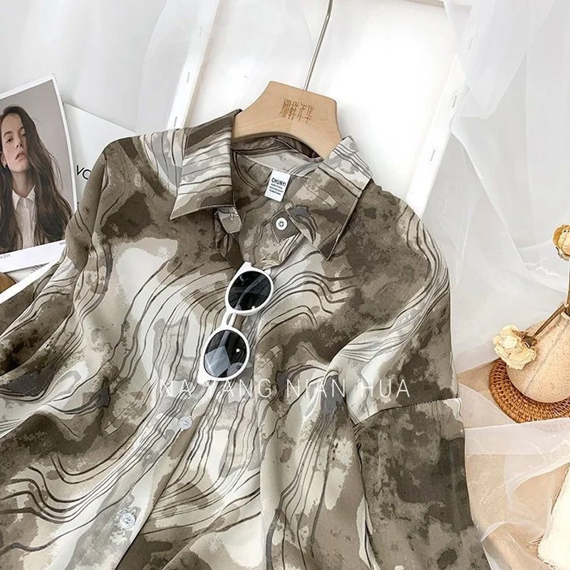 6(ROKU)>SUKE MARBLE PRINT SHIRT 6(ROKU)>SUKE MARBLE PRINT SHIRT