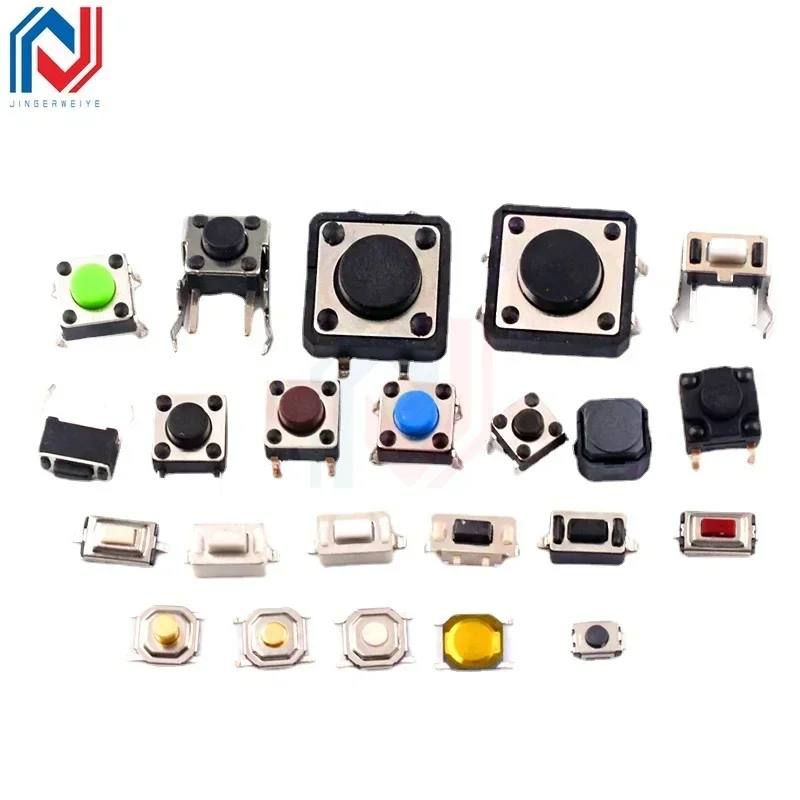 20PCS 3*6 3*4 4*4 SMD Tactile Tact Push Button Switch 2Pin 4Pin Touch Micro Switch 3x4x2.5 3x6x5 3x6x2.5 4x4x1.5 12x12x5 4*4*2.5