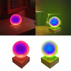 Moon Lamp Living Room with Wood Stand Girls Boys Atmosphere Lamp Moon Light