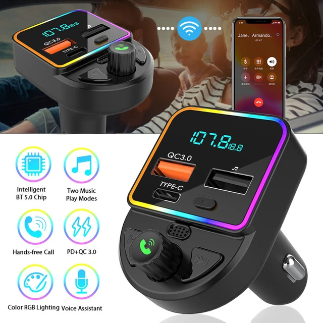 Bluetooth Receiver MP3 Music Player Hands-free Car Charger FM Transmitter  USB flash drive up to 64GB Cigarettes Lighter interfac - AliExpress