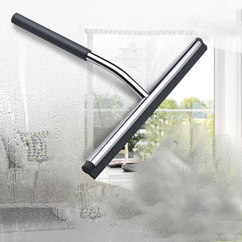 

Ракель для душа из нержавеющей стали с мягким силиконовым краем для прозрачного окна