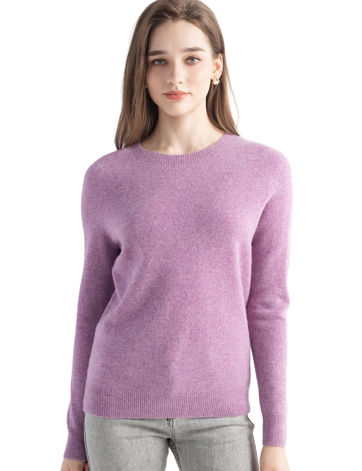 Naiste 100% meriinovillast o-kaelusega pikem sviiter S-XL (2026) 2