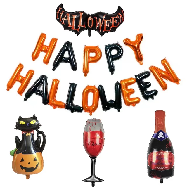 4 Ghirlande Halloween Orpelli 2 Metri - Decorazioni Per Esterni E Interni, Festa Spettrale