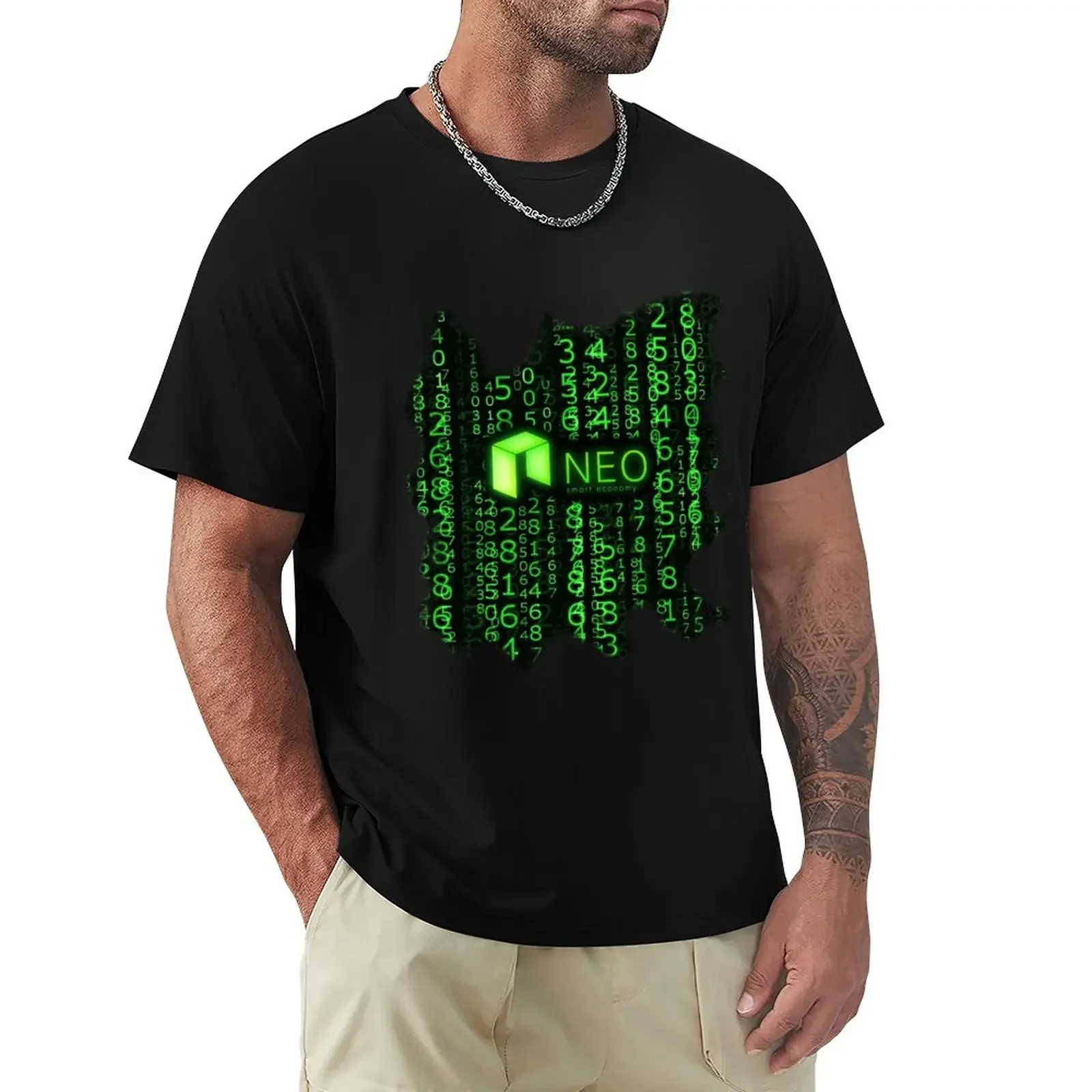 

NEO Matrix Design T-Shirt Short sleeve tee for a boy boys whites fruit of the loom mens t shirts