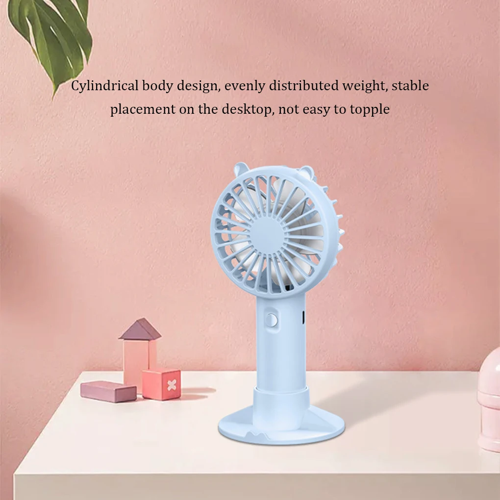 Summer Portable Mini Handheld Fan USB Rechargeable Fans Desk Fan Small Mute Cooler for Outdoor Dorm Office Mobile Phone Holder