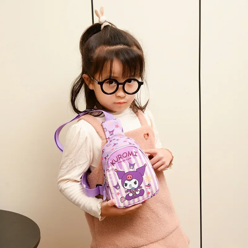 Sanrio Chest Bag Kawaii Cinnamoroll Hello Kitty Crossbody Bags Travel Messenger Shoulder for Children Cross Body Bag 2024 Gifts