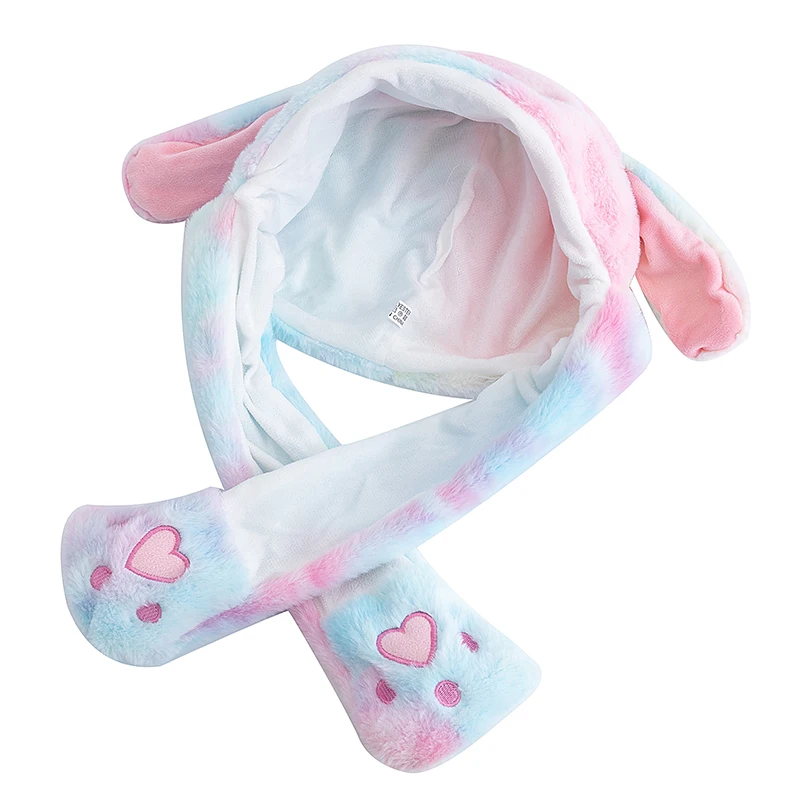 Hot Sale Cute Ear Moving Up Couple Cap Women Girls Funny Hat Rabbits Style Ears Plush Fur Winter Lovely Hat ﻿