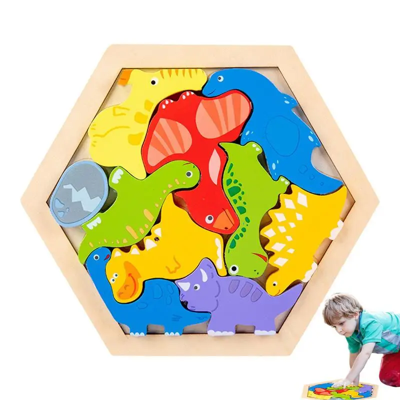 Stacking Puzzle Game Farm Ocean  Wooden Puzzles For Toddlers Birthday Gifts Learning Sorting & Stacking Toys Educational