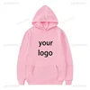 2024 Student Casual Custom Printed Text DIY Hoodie Customized Logo Personalized Hoody Custom Hoodies Text Logo Sweatshirt 5