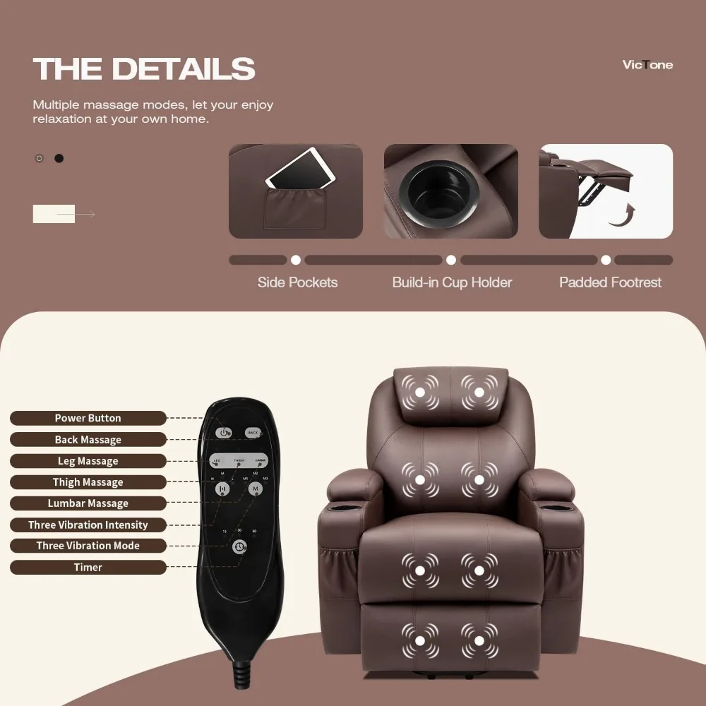 Elderly Power Lift Recliner Chair with Massage 5