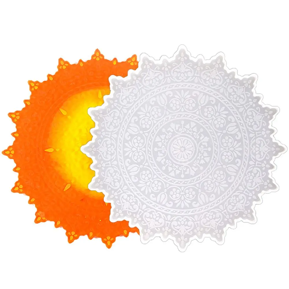 Tanio Narzędzia okrągła taca strona główna forma odlewnicza silikonowe Mandala sklep