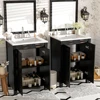 48" Vintage Style Small Bathroom Vanity Combo With Double Vanities (separate), Double Ceramic Sinks, Storage Shelf Amd Soft Clos 3