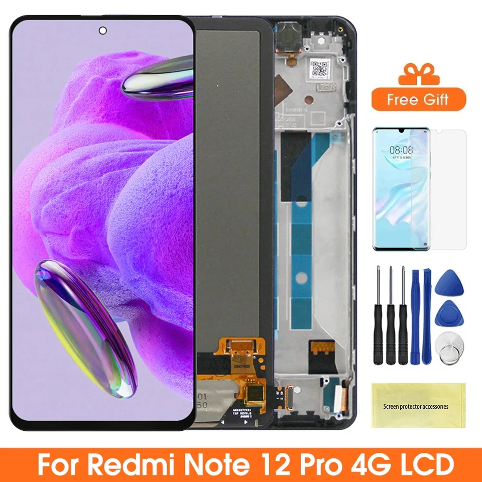 IYAiYO Schermo LCD Display Ricambio Per Redmi Note 12 Pro 4G – Completo Di Cornice E Kit Strumenti - 4