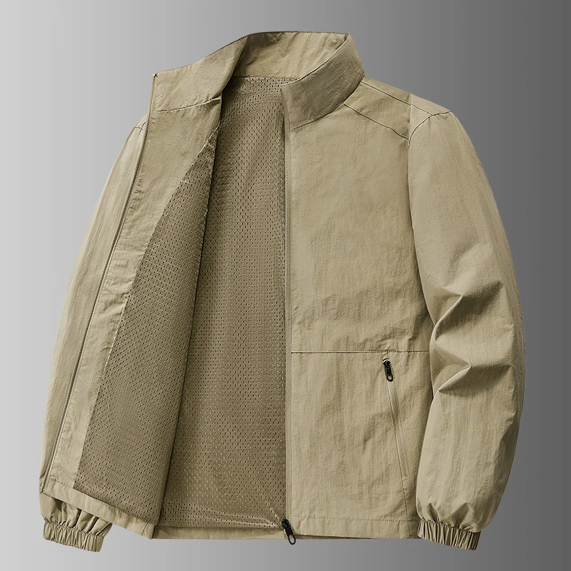 Men's jacket spring and autumn thin casual sports jacket windproof jacket 2025 new workwear outdoor assault jacket top