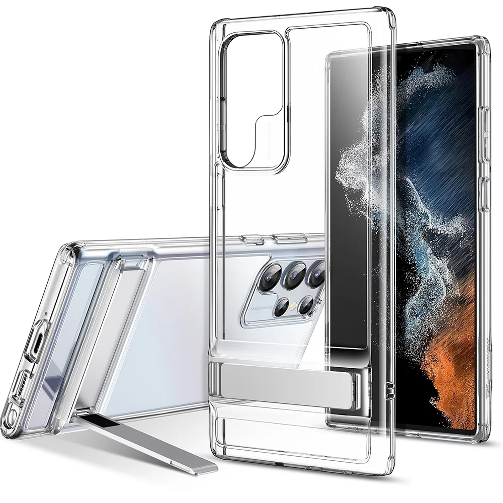 ESR for Samsung S22 Note 20 Ultra Case S21 Note 10 Plus Case Metal Stand Kickstand TPU Clear Cover for Galaxy S20 Ultra Plus A52 best case for samsung