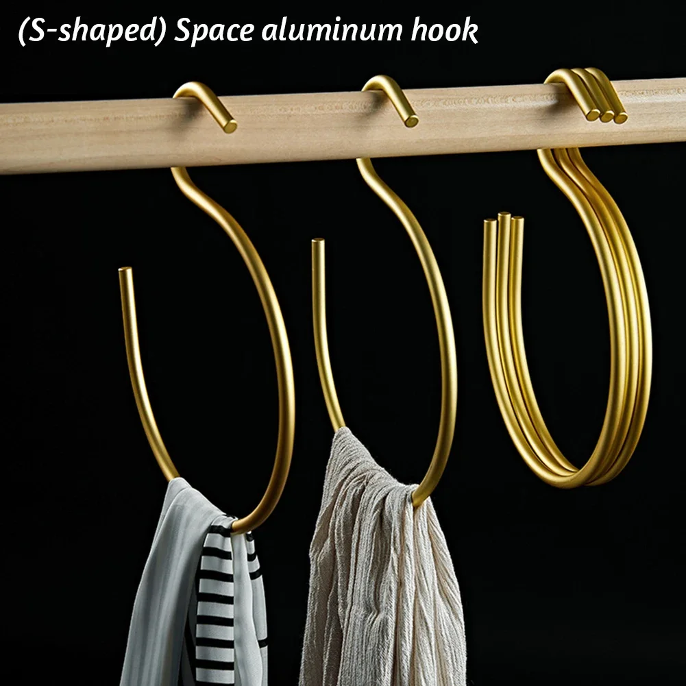 S-Shape Scarf Bag Hook Aluminium Alloy Baseball Cap Organizer Hanger Cap Rack Hat Underwear Storage Holder For Wardrobe 1/5pcs clothes hanger storage hanger hook storage hanger