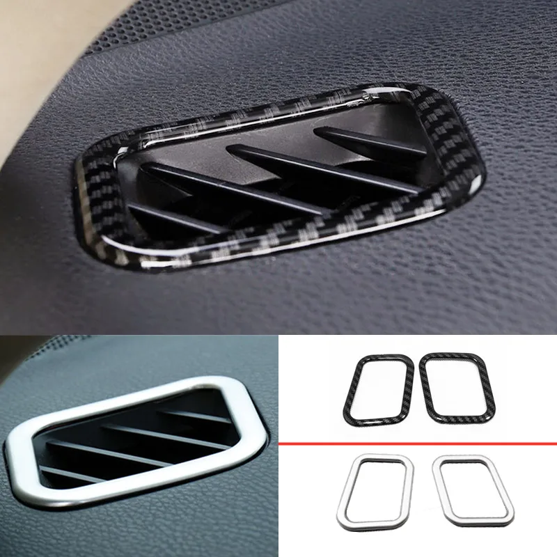 

ABS Carbon/Matte For Toyota Highlander Kluger 2014-2020 Car front Small air outlet Decoration Cover Trim Sticker Car Styling