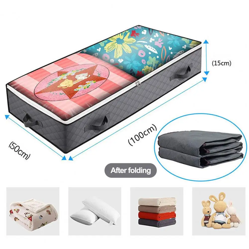 

Portable Handle Storage Bag Quilt Storage Bag Multi-functional Fabric Storage Bags with Windows Portable Handles for Clothes