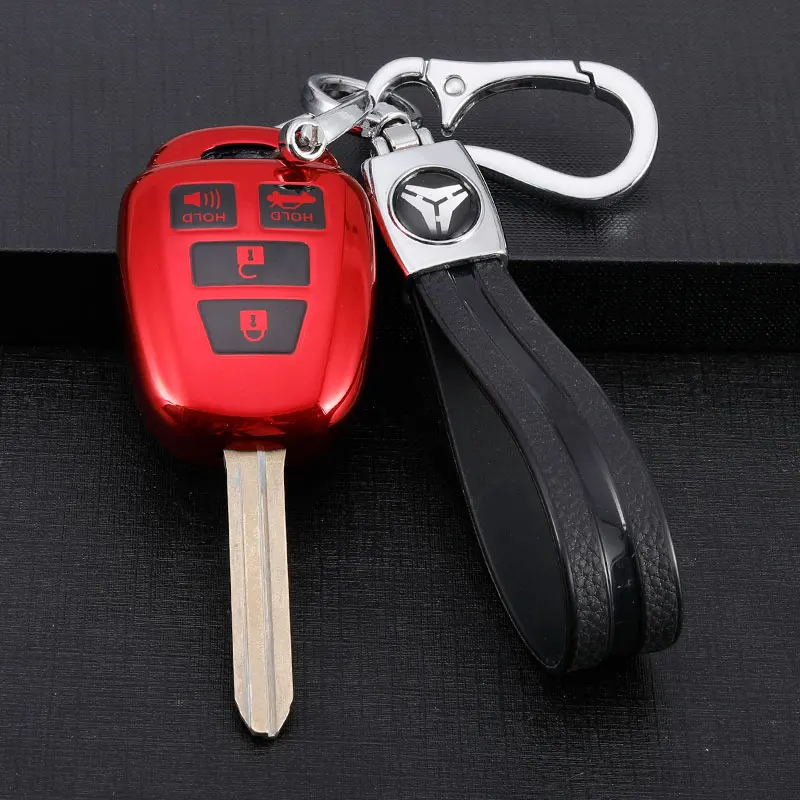 4 버튼 자동차 원격 키 쉘 Toyota Camry Prius 2012 2013 2014 2015 2016 2017 Corolla RAV4 키 케이스 TOY43