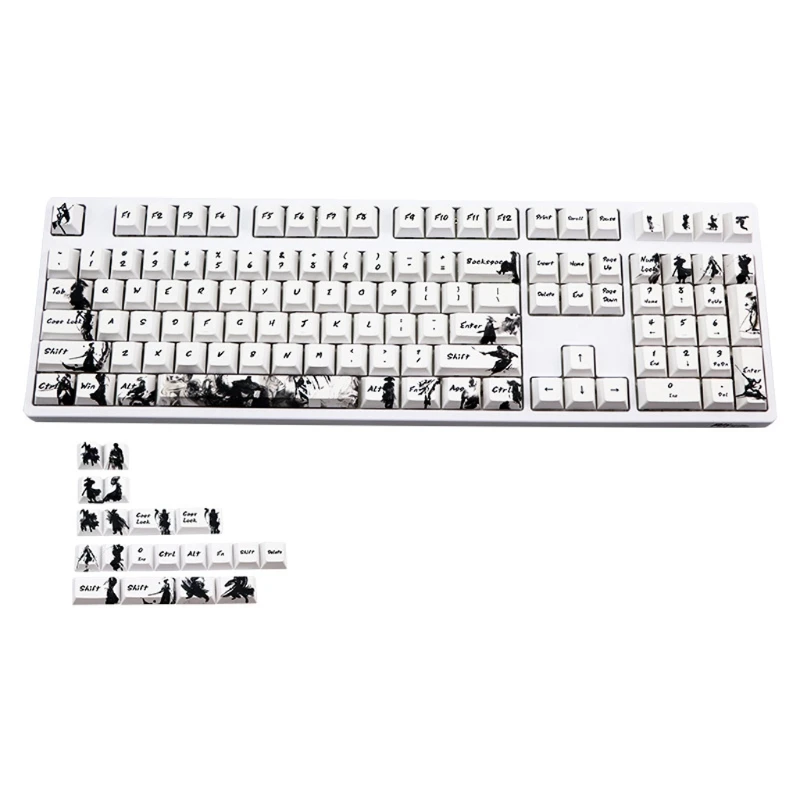 

128 PBT колпачки для клавиш полный комплект OEM колпачки для механической клавиатуры Замена колпачков для клавиатуры с сублимационной печатью