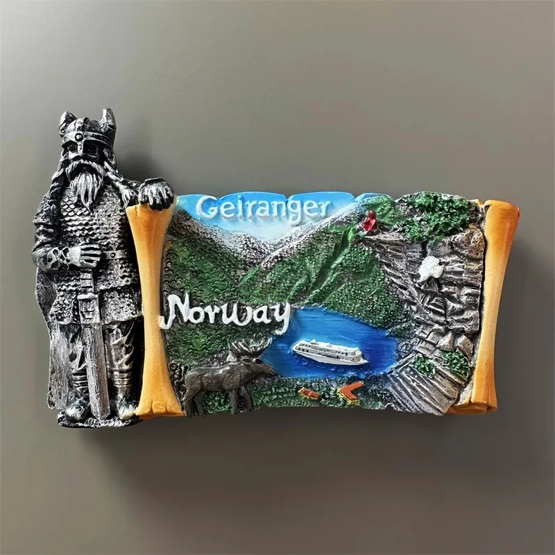 Magnete Frigorifero 3D Oslo Norvegia – Souvenir Artigianale In Resina, 7x4,5 Cm, Fatto A Mano