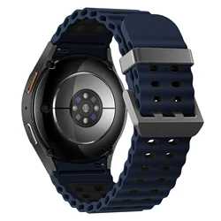 Marine Band No - Gap Sport Silicone Bracelet - Watch 6 classic 47mm (Midnight blue - black)