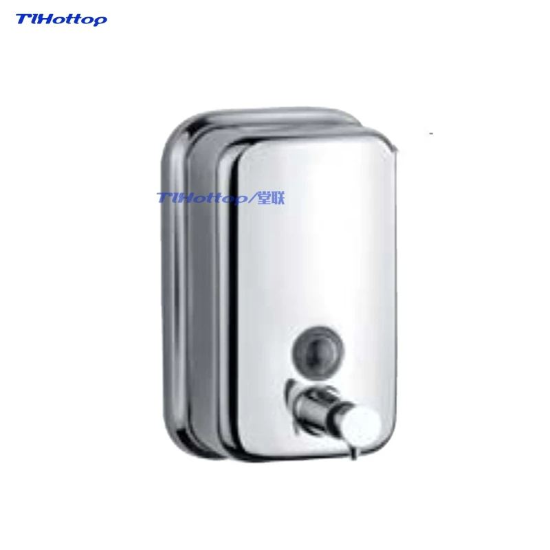 

C Single-Hole 500ml Liquid Soap Dispensers in rectangle shape 304 Stainless Steel Wall Mounted Bathroom Liquid Kitchen Fitting