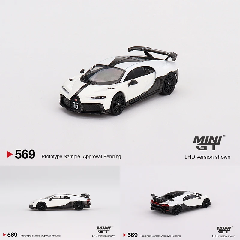 

MINIGT In Stock 1:64 Chiron Pur Sport White Diecast Car Model Toys 569