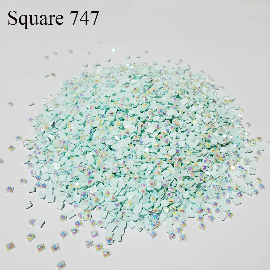 Colored AB Drills Square For 5D DIY Embroidery Rhinestone Colorful Mosaic Many Color Shinning Gift Make Diamond Painting 