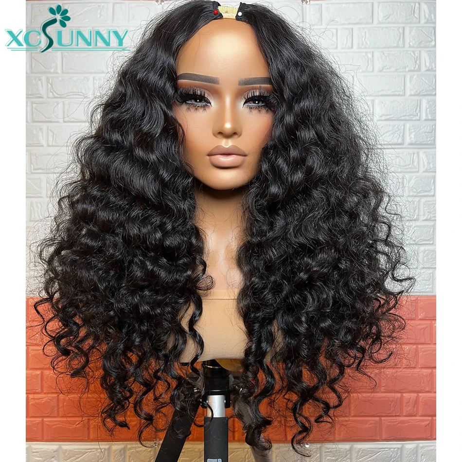 U Part Hair Extensions Human Hair V Part Wigs Human Hair Wig Curly