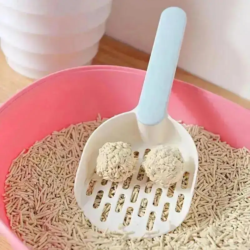 Cat Litter Scoop Shovel With Holder Stand Set Poop Sand Scooper Sifter With Storage Box Pet Kitten Lightweight Cleanup Tools Kit_voghion.com